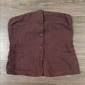 Evereve Brown Button Down Shirt